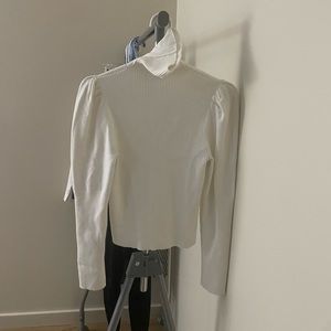 Large womens white turtleneck in white